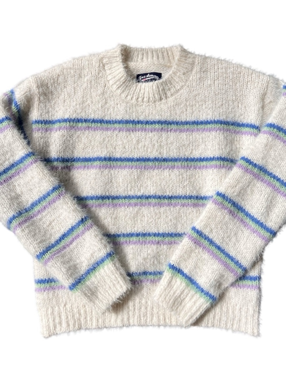 Freshman 1986 Girls Striped Knit Sweater – Size L (10/12)
